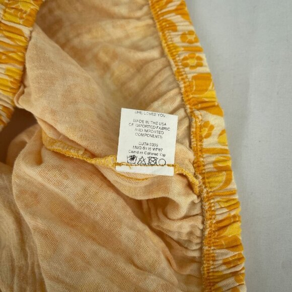 Show Me Your Mumu Camden Collared Button Sleeveless Yellow Floral Top Women XL - Picture 8 of 15